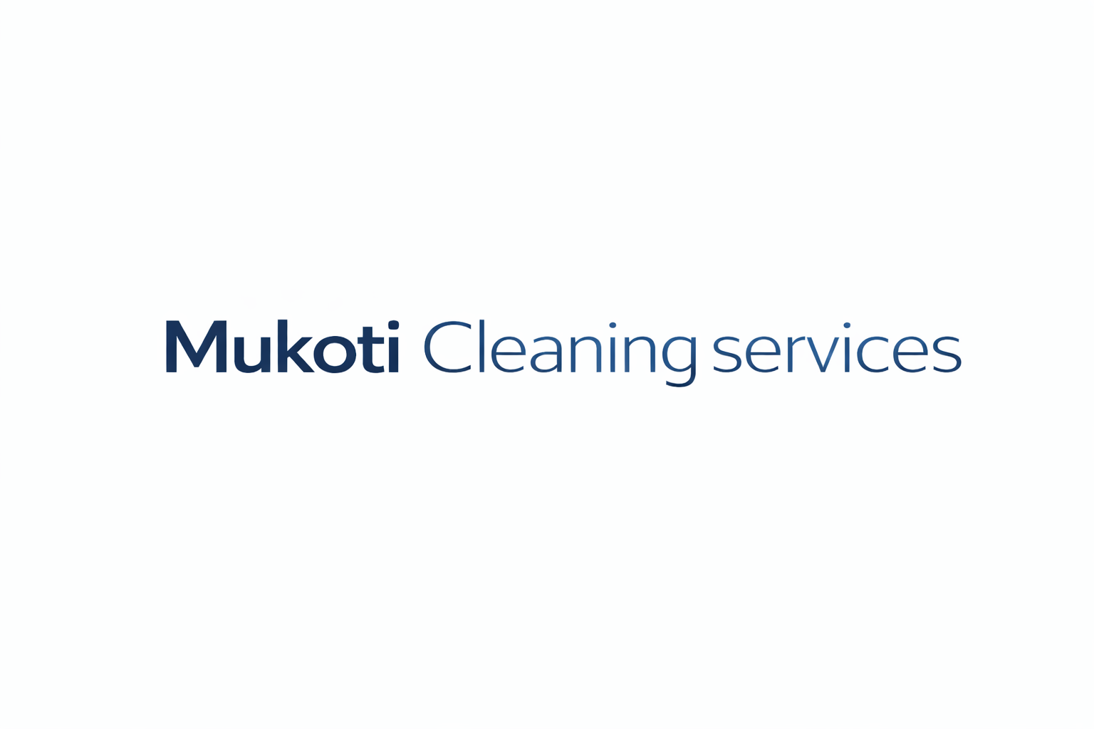 Mukoti Cleaning Services wordmark on charcoal background